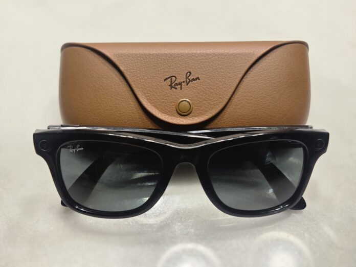 rbm Ray-Ban Meta smart glasses with their charging case