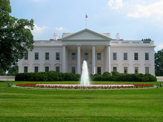 The north side of the White House in Washington